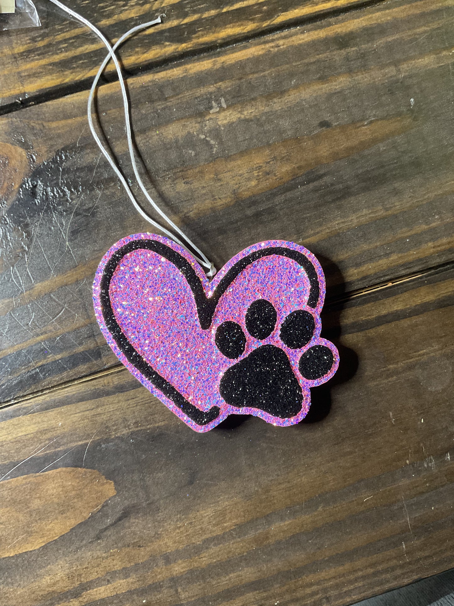 Car Freshie -  Paw - Scent is Strawberry Leather
