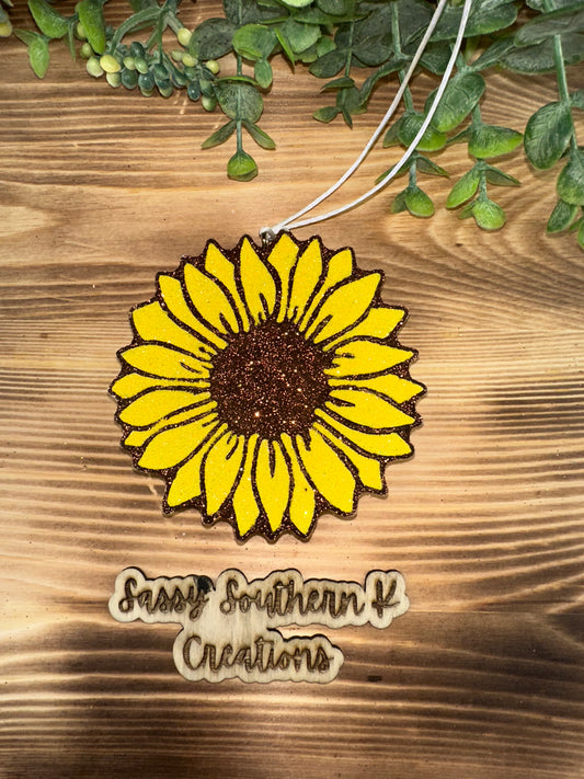 Car Freshie - Sunflower- Scent is Butt Naked