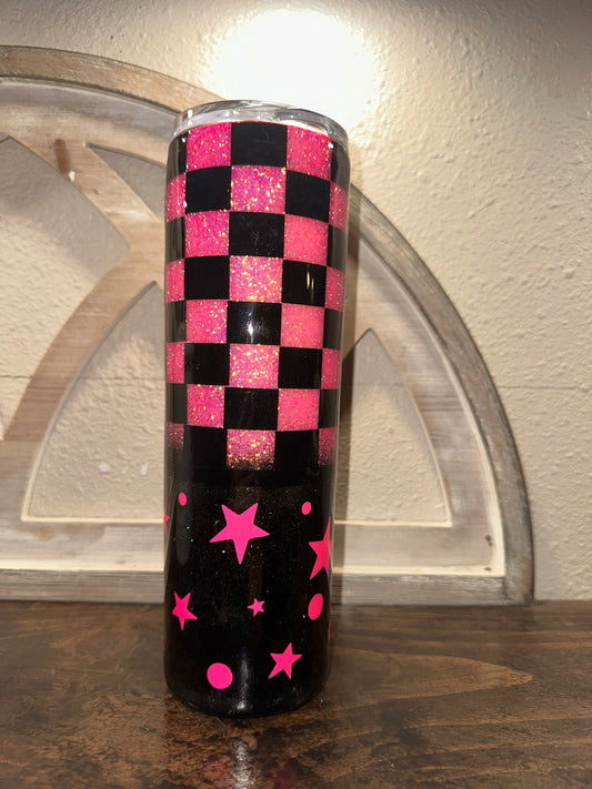30oz Skinny Pink/Black