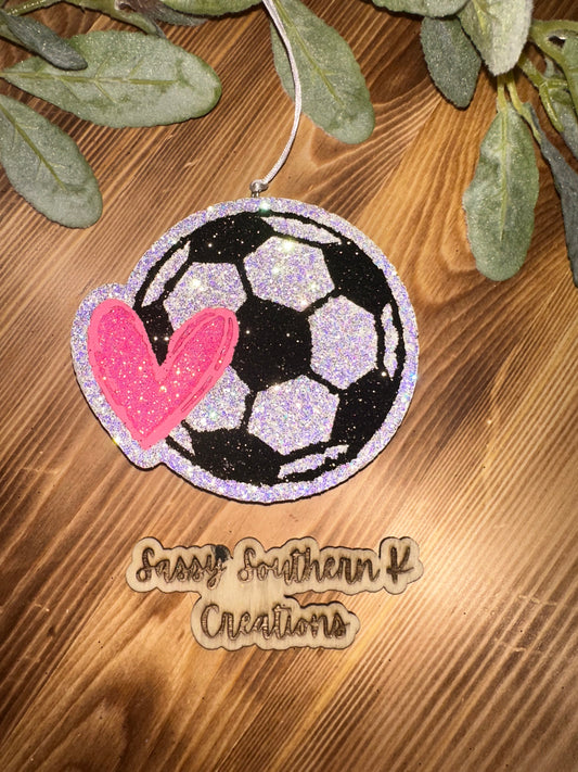 Car Freshie - Soccer - Scent is Rhinestone Cowgirl