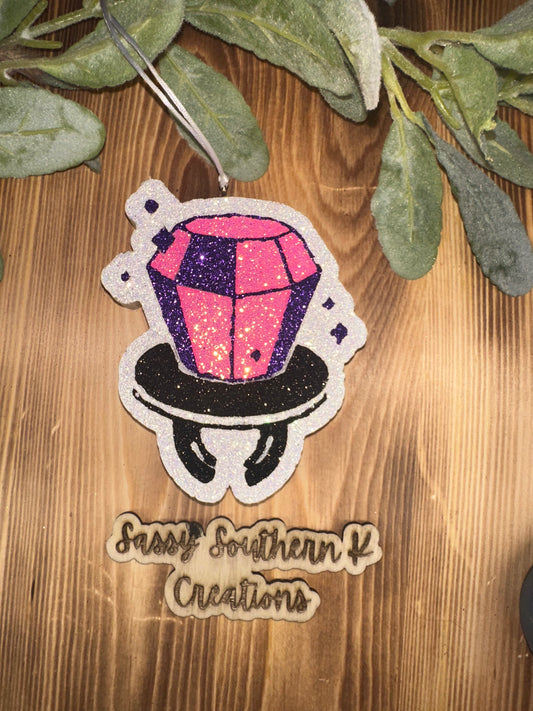 Car Freshie - Ring Pop - Scent is Pink Pineapple Sunrise