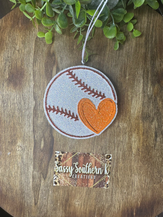 Car Freshie -  Baseball - Scent is Sugared Suede