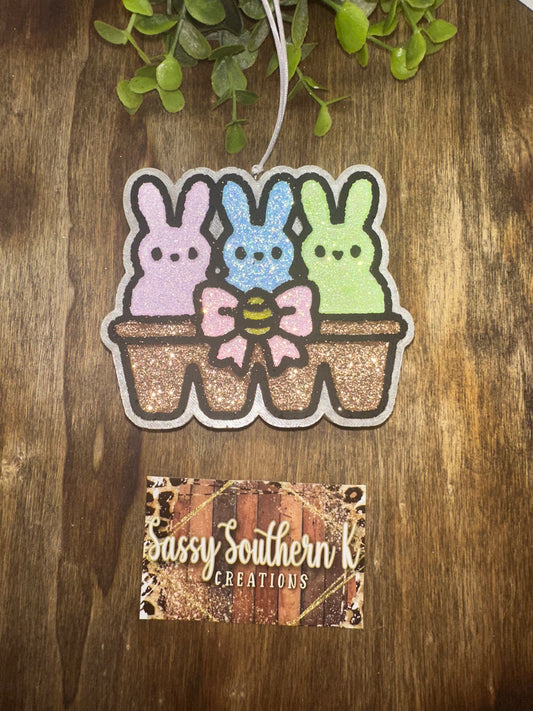 Car Freshie -  Peeps - Scent is Bunny Cake