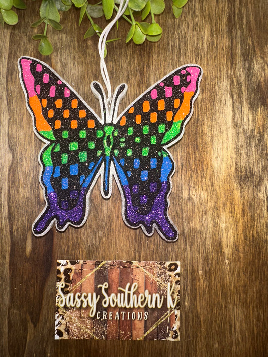 Car Freshie -  Butterfly - Scent is Tiki Punch