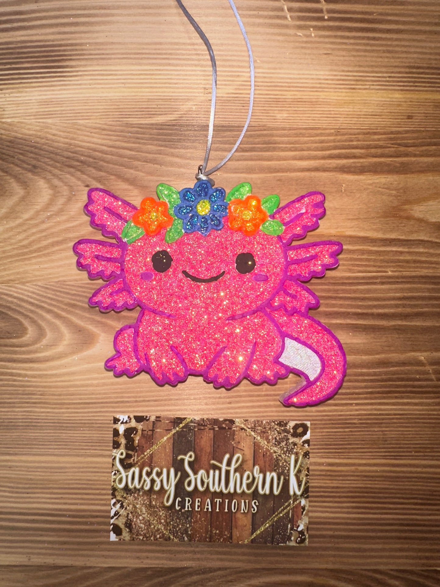 Car Freshie - axolotl - Scent is Cherry Leather