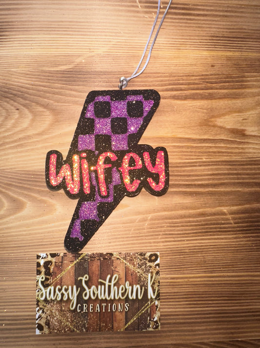 Car Freshie - Wifey -Scent is Leather