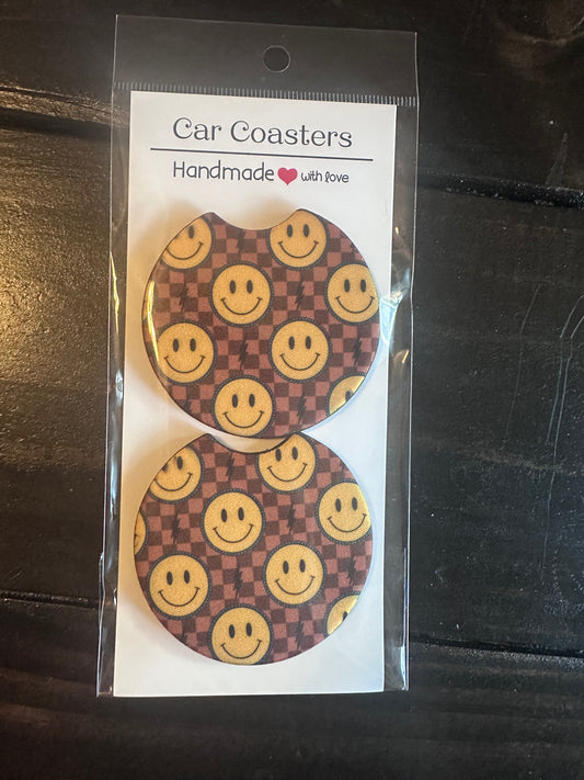 Car Coaster -Neoprene- Smiley