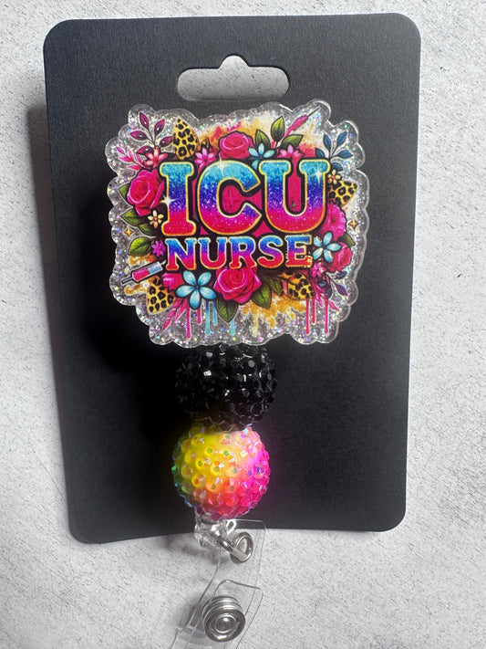 ICU Nurse badge reel