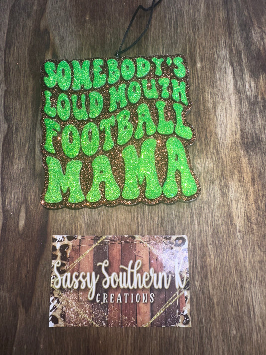 Loud Mouth Football - Car Freshie - Scent is Mexican Vanilla