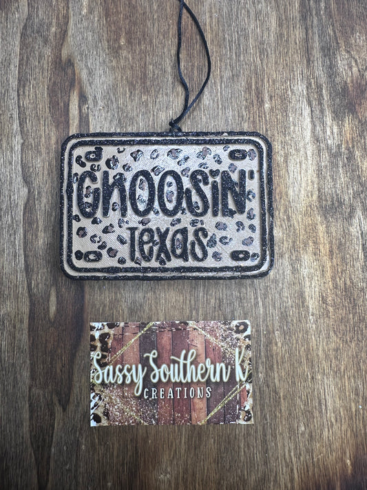 Choosin Texas- Car Freshie - Scent is Mango Coconut Milk