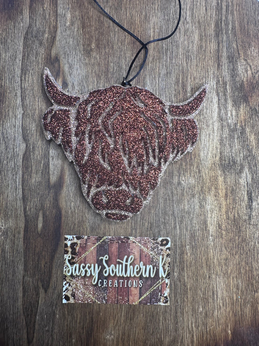 Highland Cow - Car Freshie - Scent is Wonderstruck