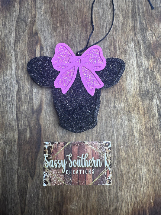 Cow/Bow - Car Freshie - Scent is Dark Kiss