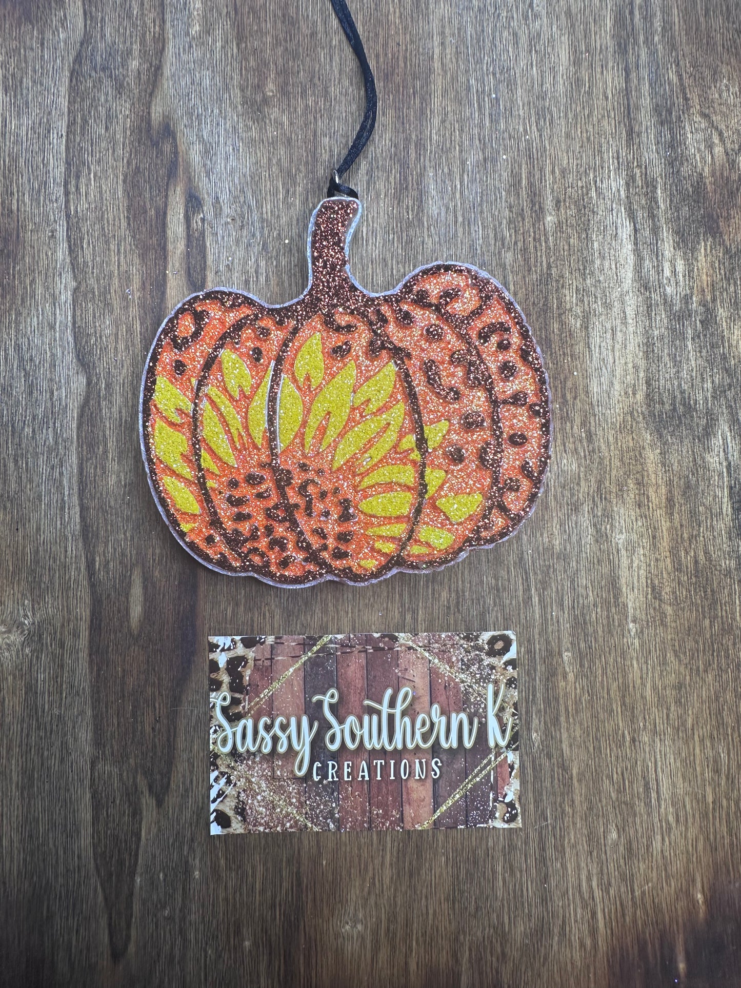 Pumpkin/Sunflower- Car Freshie - Scent is Iced Cinnamon Rolls