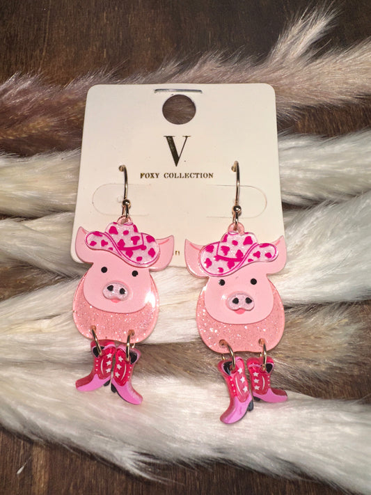 Pig Earrings