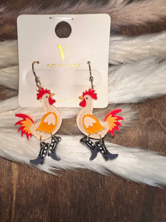 Chicken Earrings