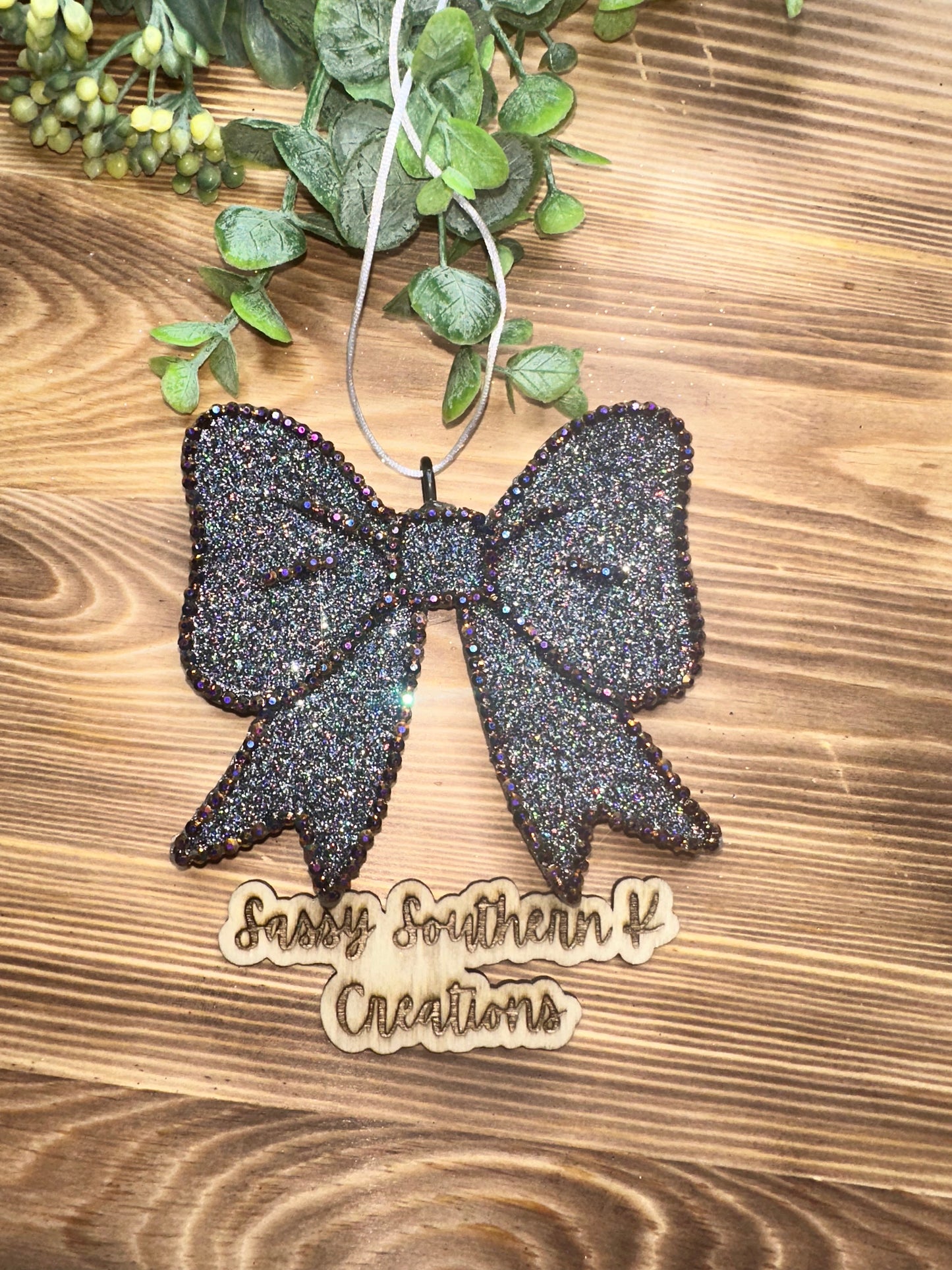 Car Freshie -Black Bow - Scent is Pink Sugar