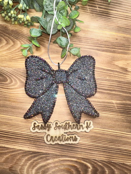Car Freshie -Black Bow - Scent is Pink Sugar