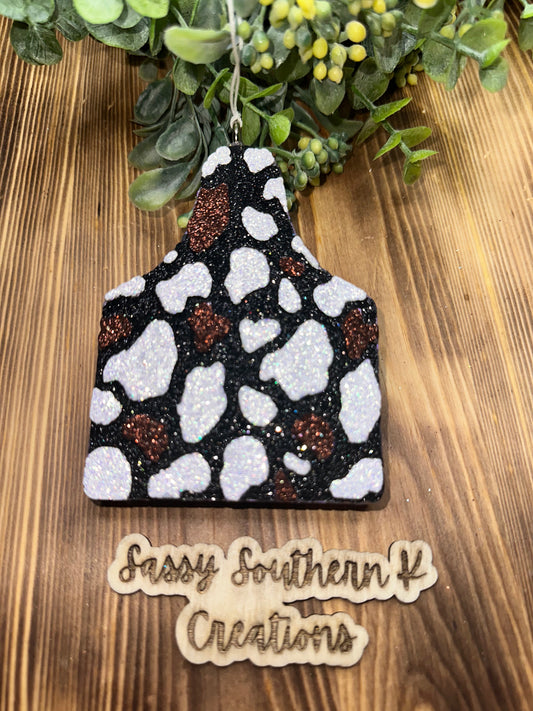 Car Freshie - Cow Tag - Scent is A Thousand Wishes