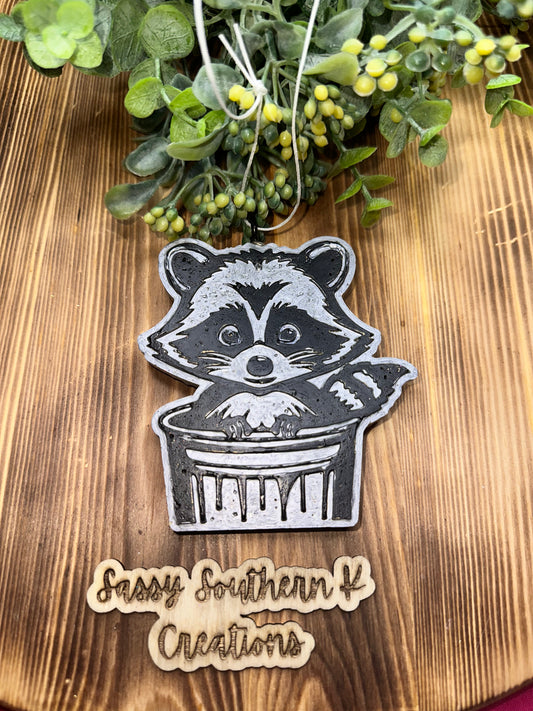 Car Freshie - Trash Panda - Scent is Leather