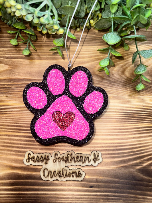 Car Freshie - Paw - Scent is Sweet Cinnamon Pumpkin
