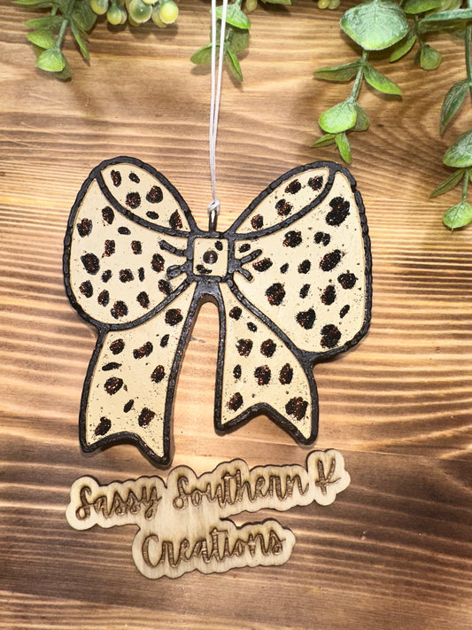 Car Freshie - Bow - Scent is Sandalwood