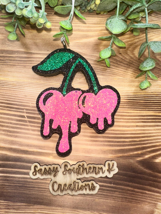 Car Freshie - Cherries - Scent is Leather & Lace