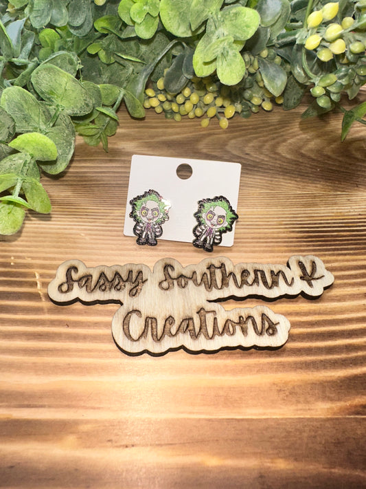 Beetlejuice earrings ￼