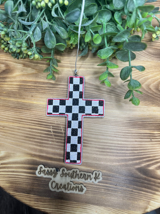 Car Freshie - Cross - Scent is White Lava