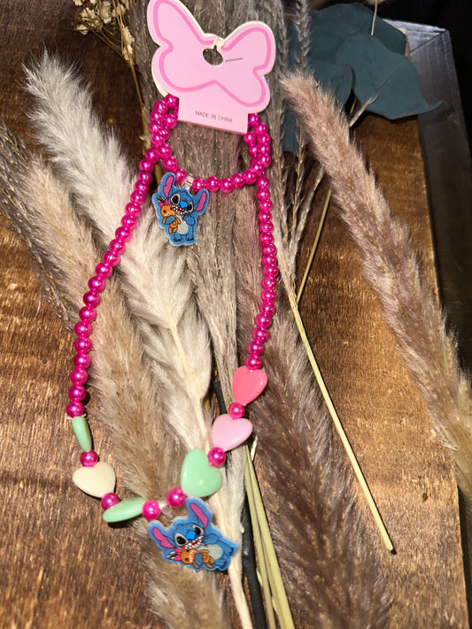 Stitch Necklace/Bracelet Set